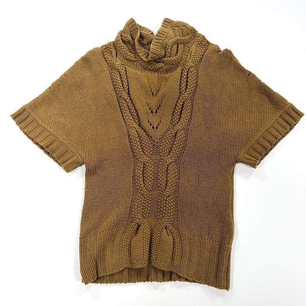 Anthropologie Guinevere Cotton Cowl Turtleneck Short sleeve Sweater – Size XS